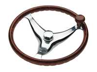 Steering Wheels Evolution  W/Finger Grips, Control Knob And Burl Ring