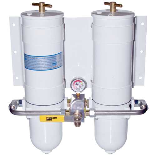 Racor 751000MAXM Series Duel Turbine Filter Assembly w/Metal Bowl 2, 10, 30 Micron